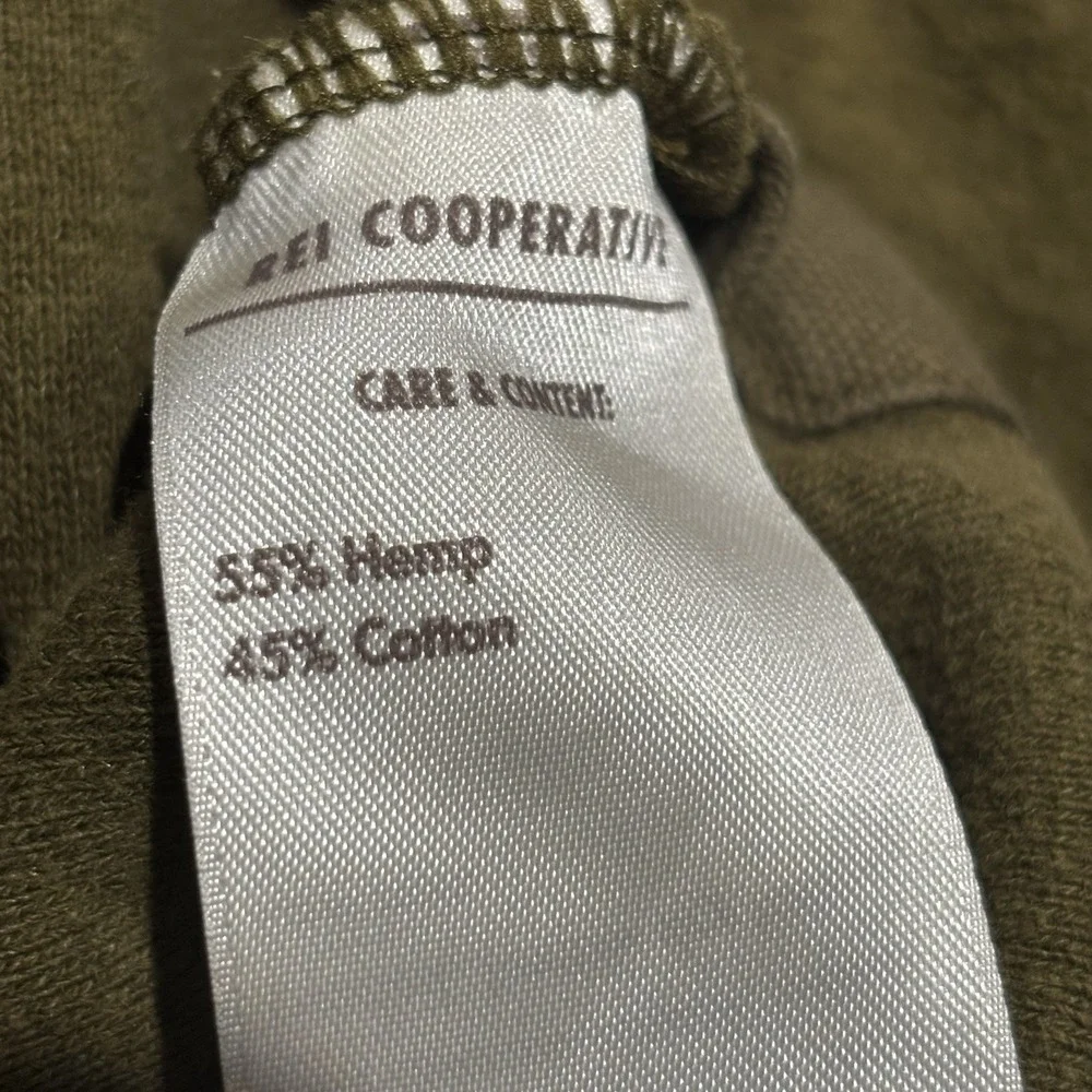REI Wallace Lake Hemp/Cotton pullover Olive Green  XL